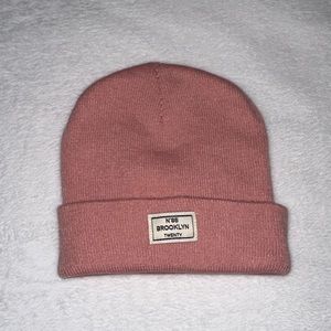 Pink Brooklyn beanie